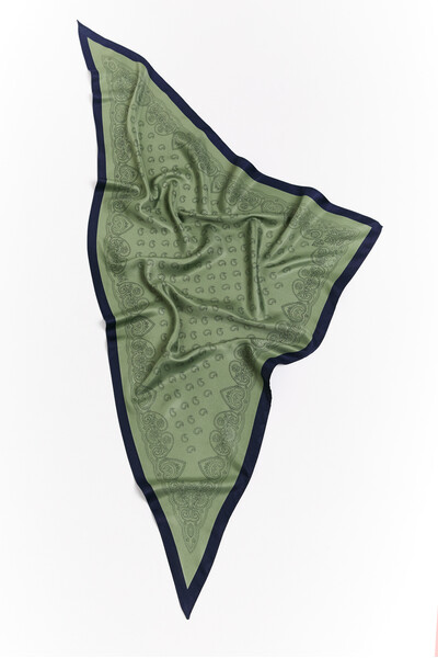 Хустка з принтом пейслі Оливкова