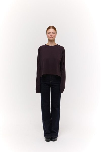 Лонгслів базовий oversize Бордовий Лонгслів базовий oversize Бордовий