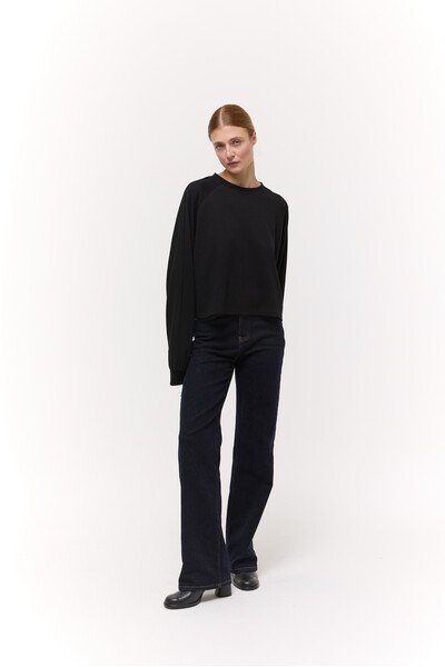 Лонгслів базовий oversize Чорний Лонгслів базовий oversize Чорний