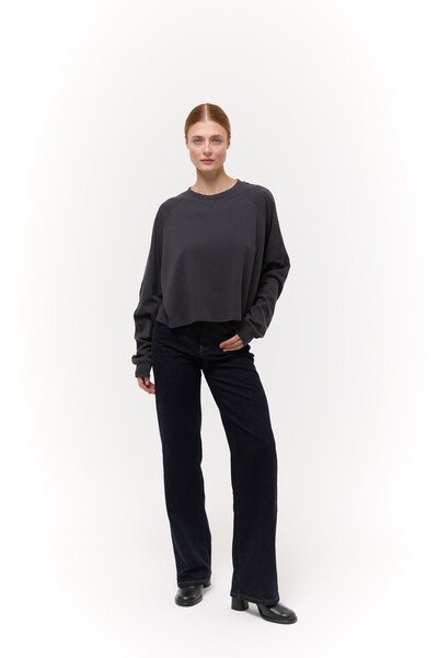 Лонгслів базовий oversize Графітовий Лонгслів базовий oversize Графітовий