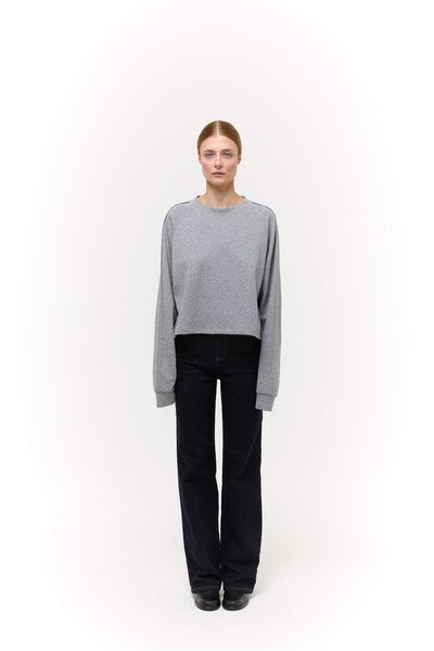 Лонгслів базовий oversize Сірий Лонгслів базовий oversize Сірий