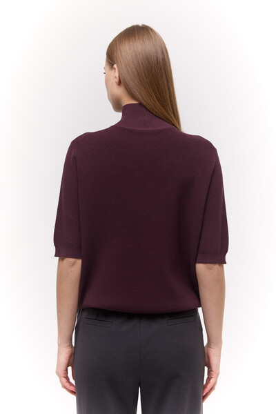 Трикотажний half-zip Бордовий