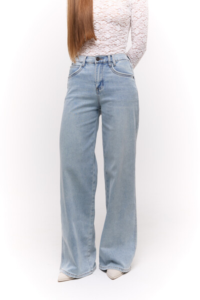 Джинси  wide leg Голубі