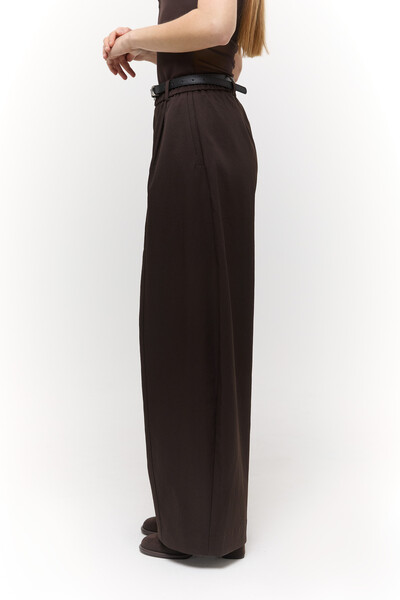 Штани Wide leg Шоколадні